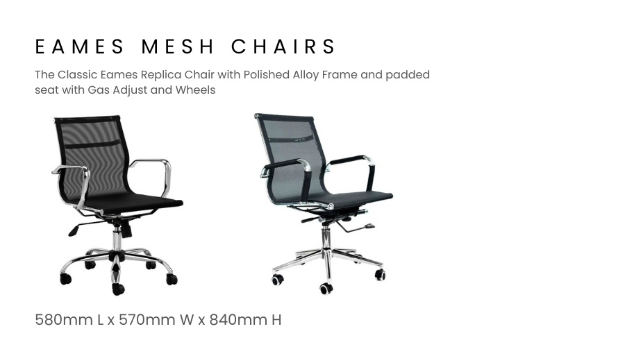 Eames mesh chairs