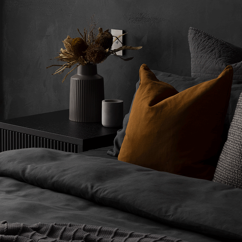 Valiant-Interiors-charcoal-orange-bedroom