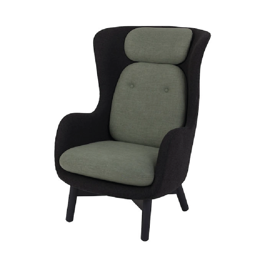 Black and grey armchair