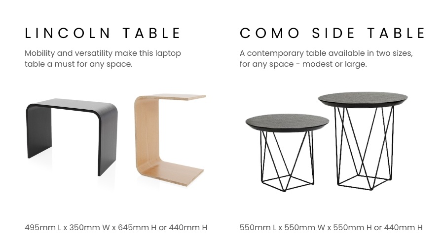 lincoln and como tables